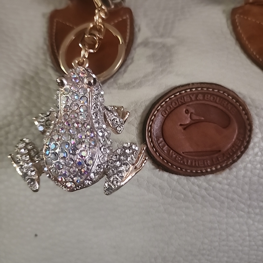 SOLDulti-Color  Crystal  Frog  Handbag Charm,Backpack, Luggage, Zipper Pull ,Key